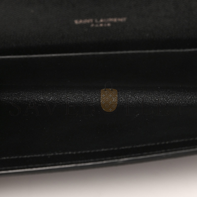 Y*L uptown chain wallet in grain de poudre embossed leather 6077881gf0u1000 (19*12*3cm)